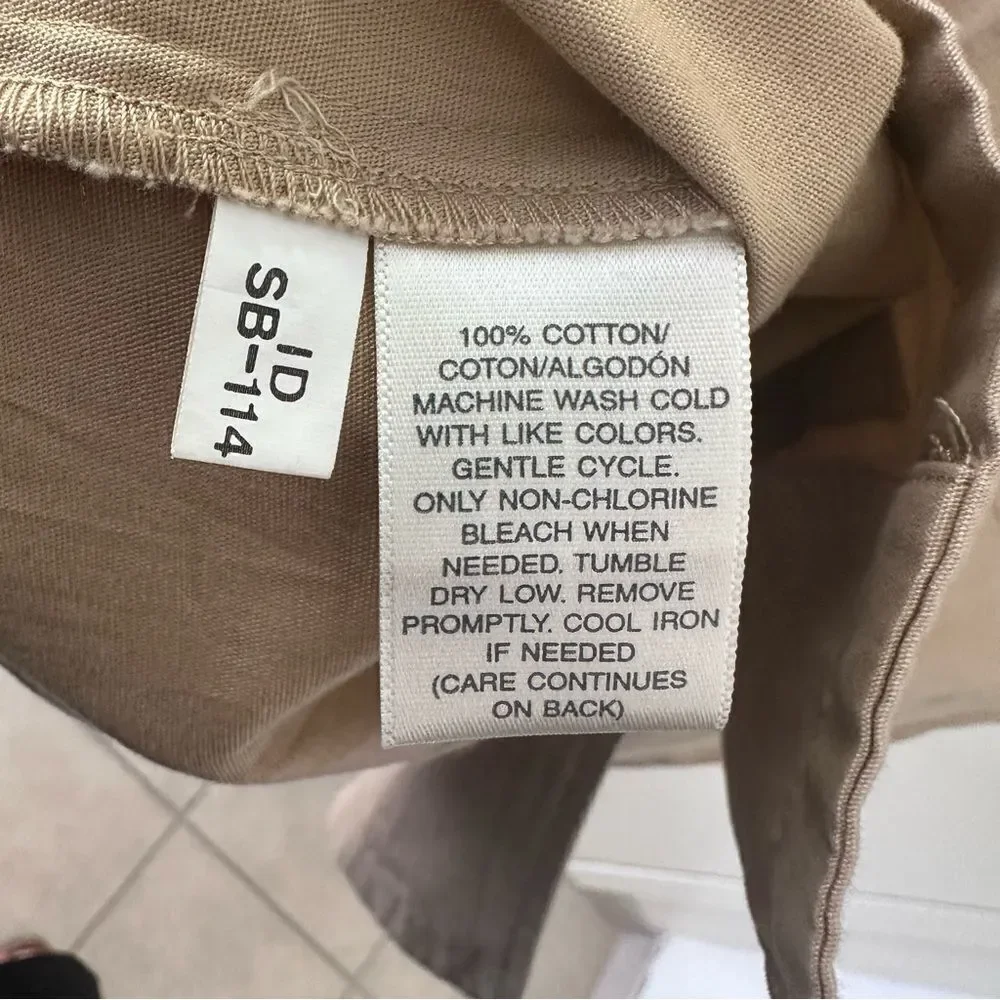 Susan Bristol Women Button‎ Front Khaki Top